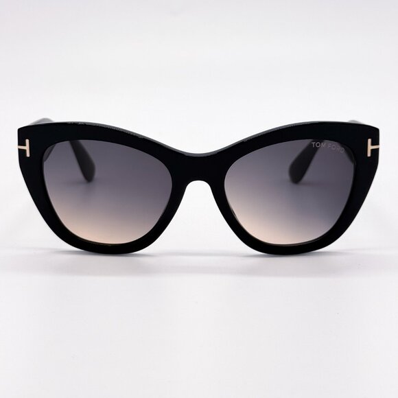 NEW TOM FORD CARA TF940 01B WOMEN CAT EYE SUNGLASSES FT0940/S BLACK - Picture 4 of 12